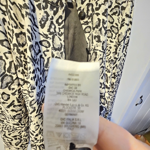 Dennis Basso leopard print coat, sz xs - Picture 5 of 8